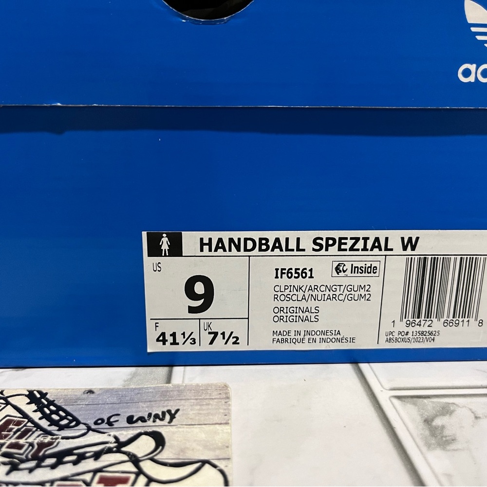New Adidas Handball Spezial Sneakers Shoes Pink Navy Blue Low Samba Gazelle - Picture 13 of 13